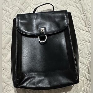 Etienne Aigner Black Leather Backpack/Shoulder Bag